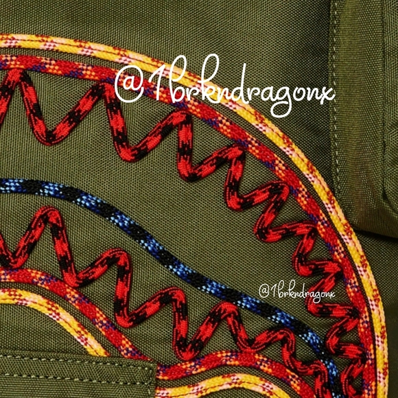 Sprayground Camo Military Limuted Edition Tote Olive Green Quilted Rope NWT RARE - Picture 7 of 15